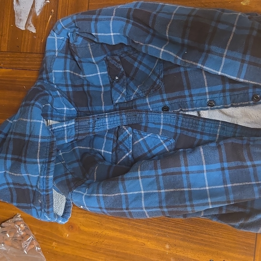 button down thicker flannel jacket
